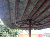 10x19 Tahitian Palm Palapa underside close-up